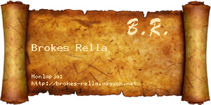 Brokes Rella névjegykártya